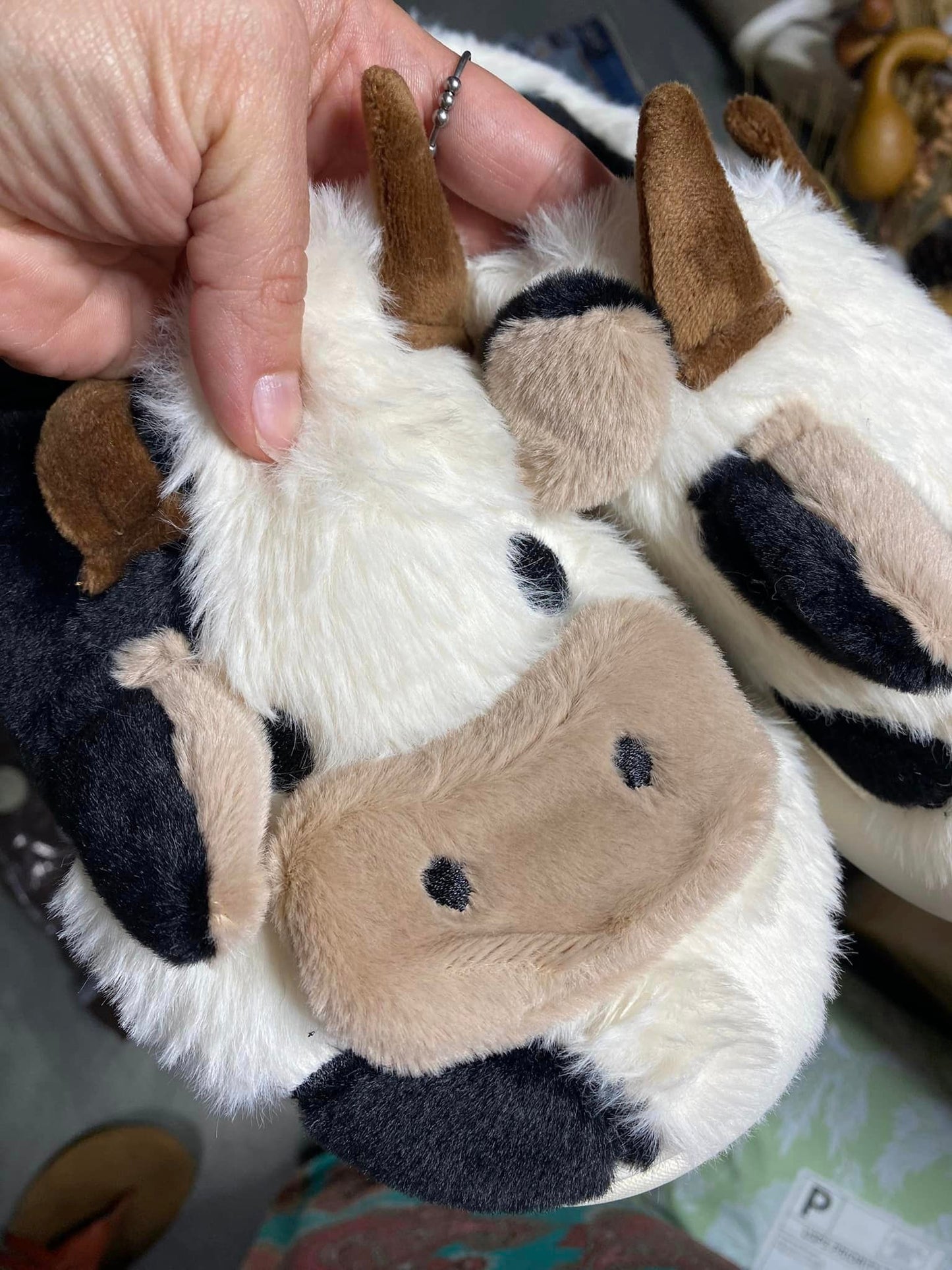 Cow Plush Slippers