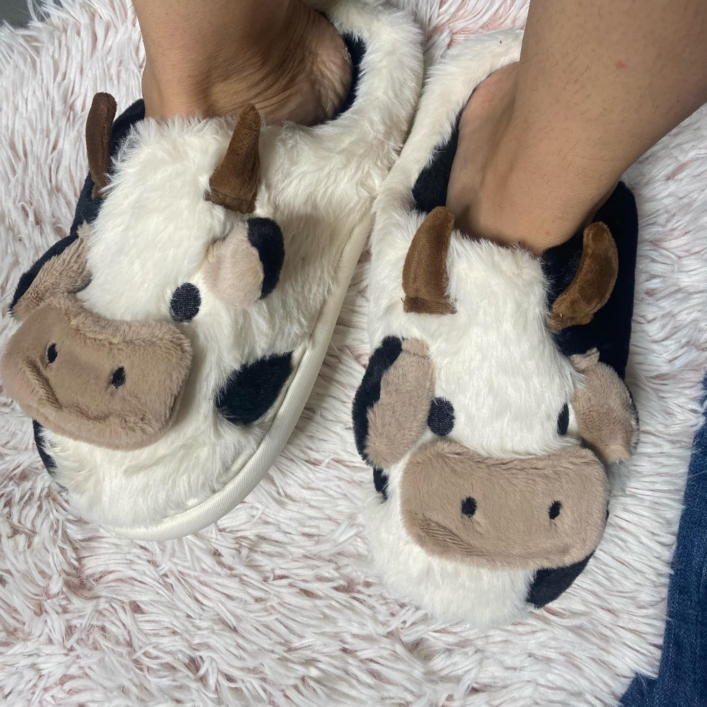 Cow Plush Slippers