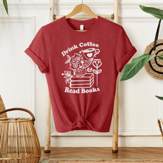 Drink coffee and read books Owl - FamFancy Boutique