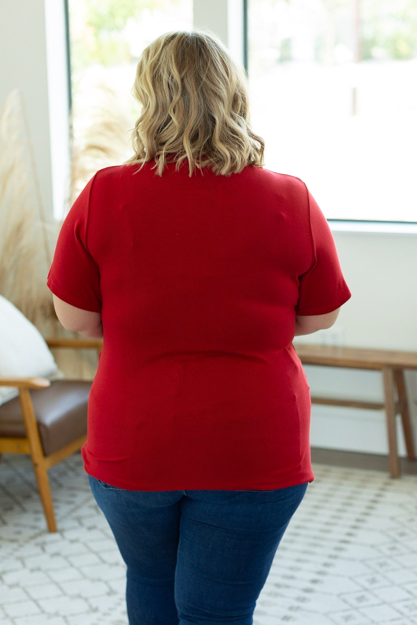 IN STOCK Brinley Button Top - Red FINAL SALE