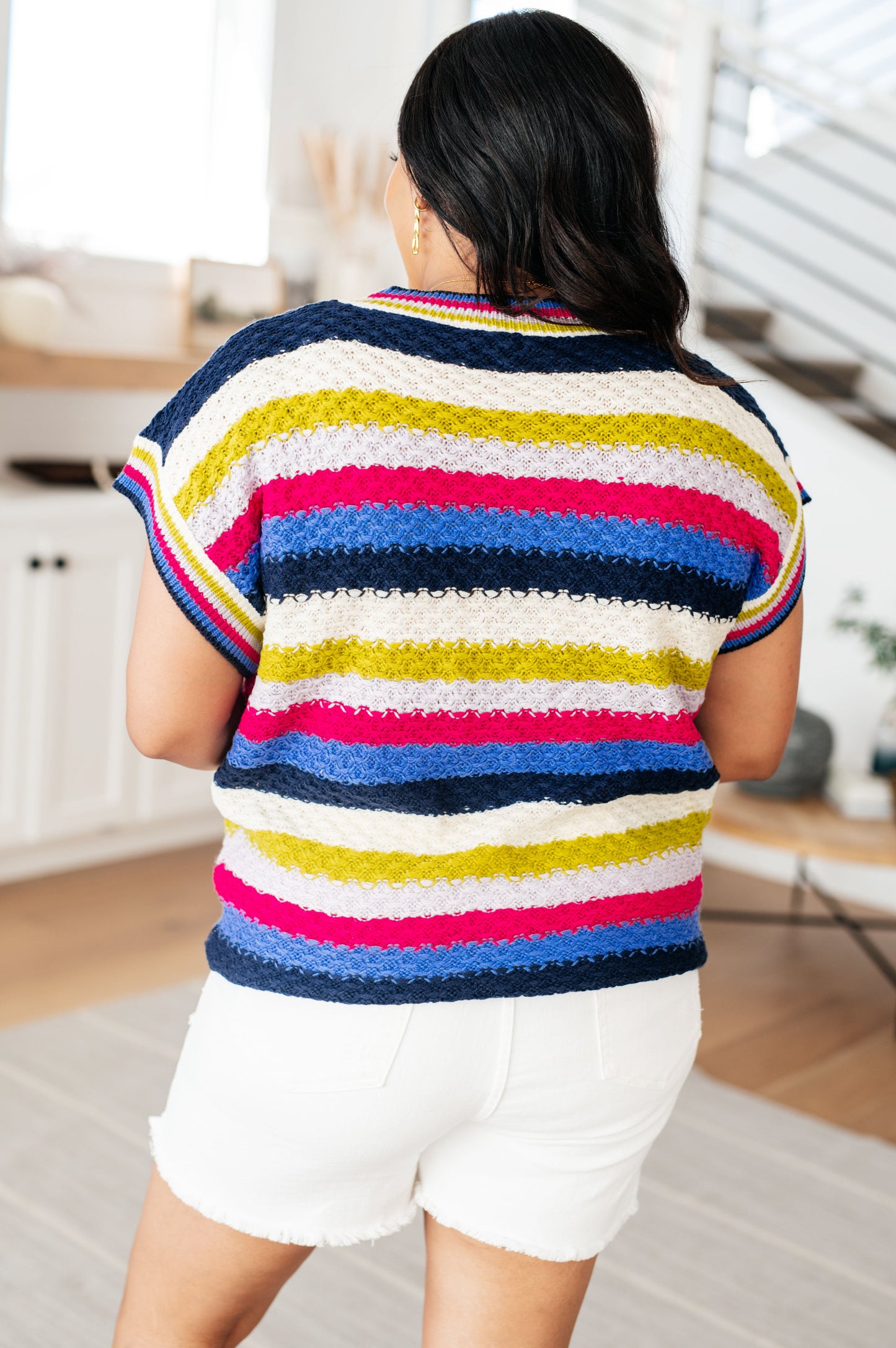 Another One V-Neck Striped Top - FamFancy Boutique