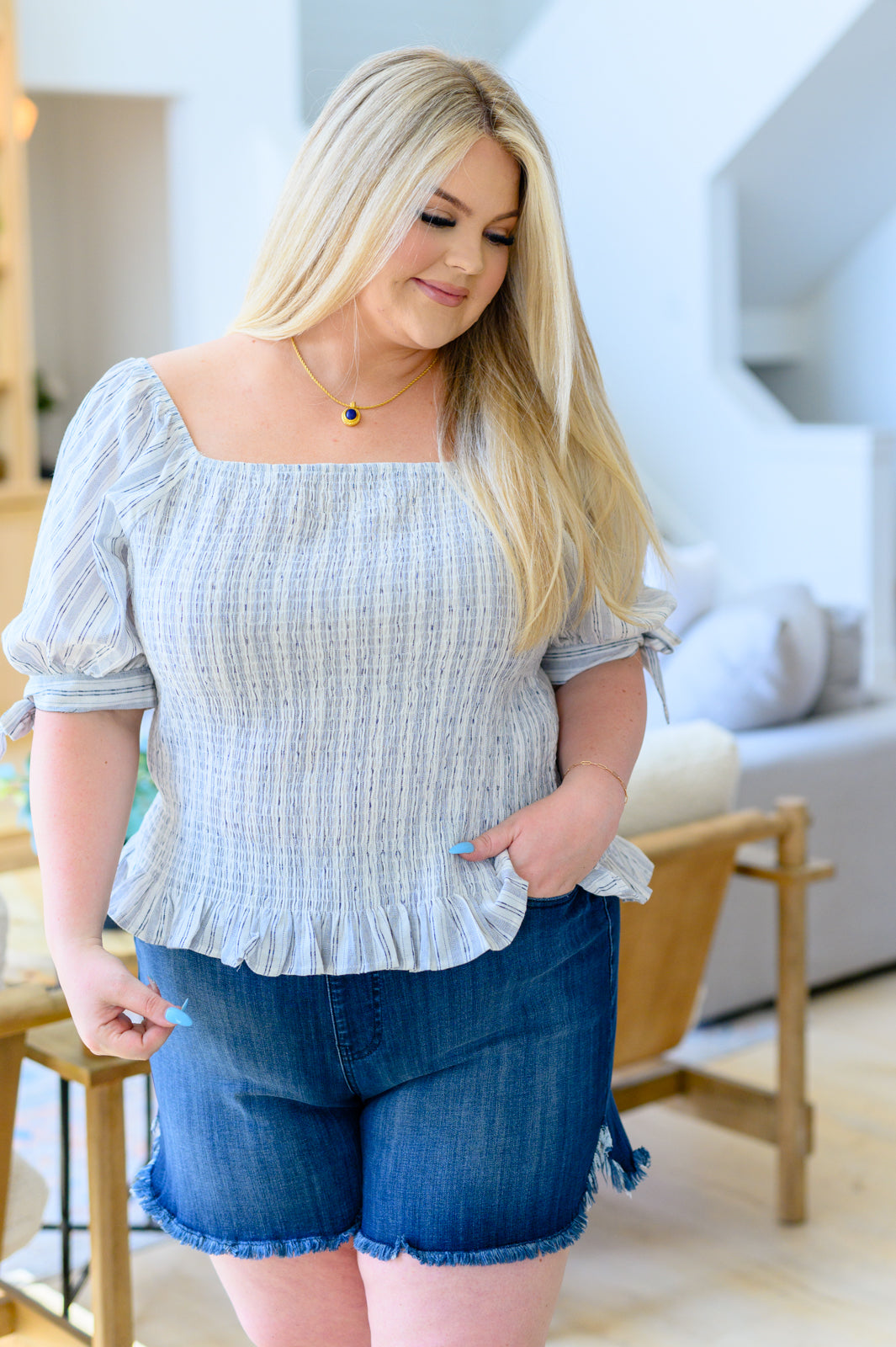 Anticipating More Smocked Blouse - FamFancy Boutique