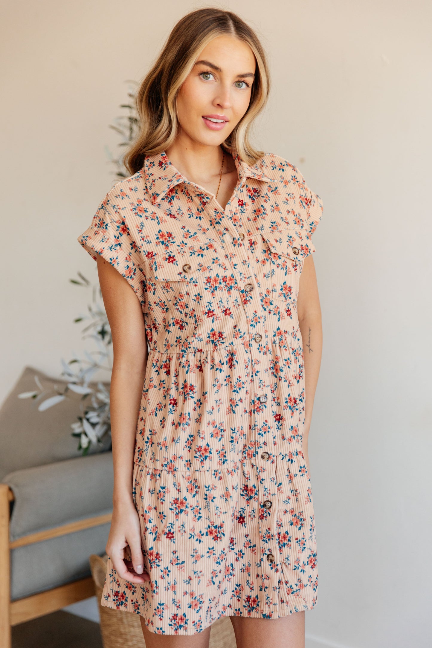 Anywhere You Go I'll Be Collared Dress - FamFancy Boutique