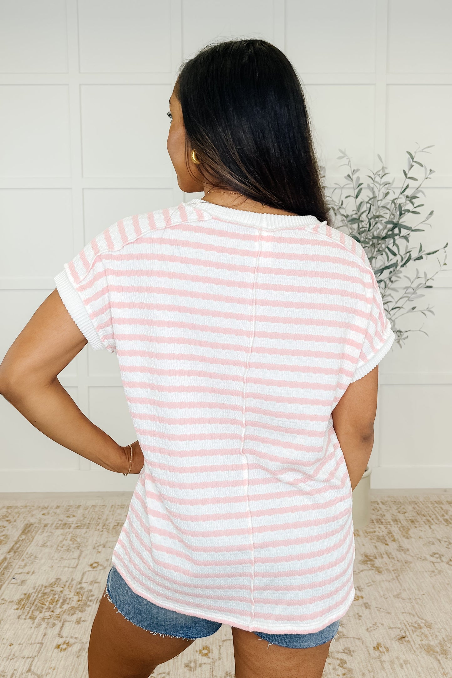 Chic Streak Dolman Sleeve Top in pink