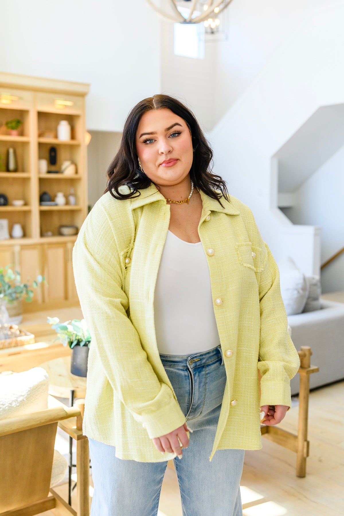 Daydreams Shacket in Yellow - FamFancy Boutique