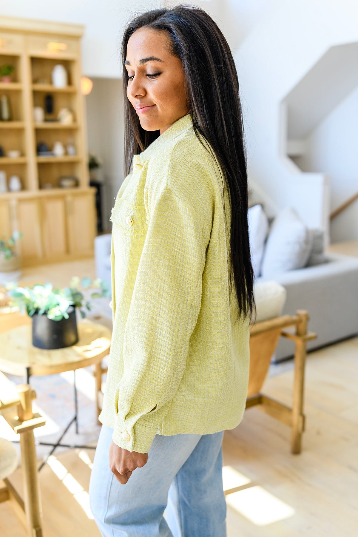 Daydreams Shacket in Yellow - FamFancy Boutique