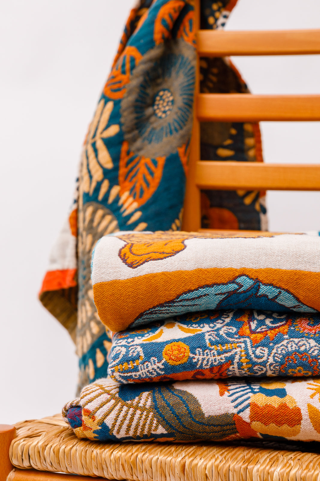 Luxury Beach Towel in Block Floral - FamFancy Boutique