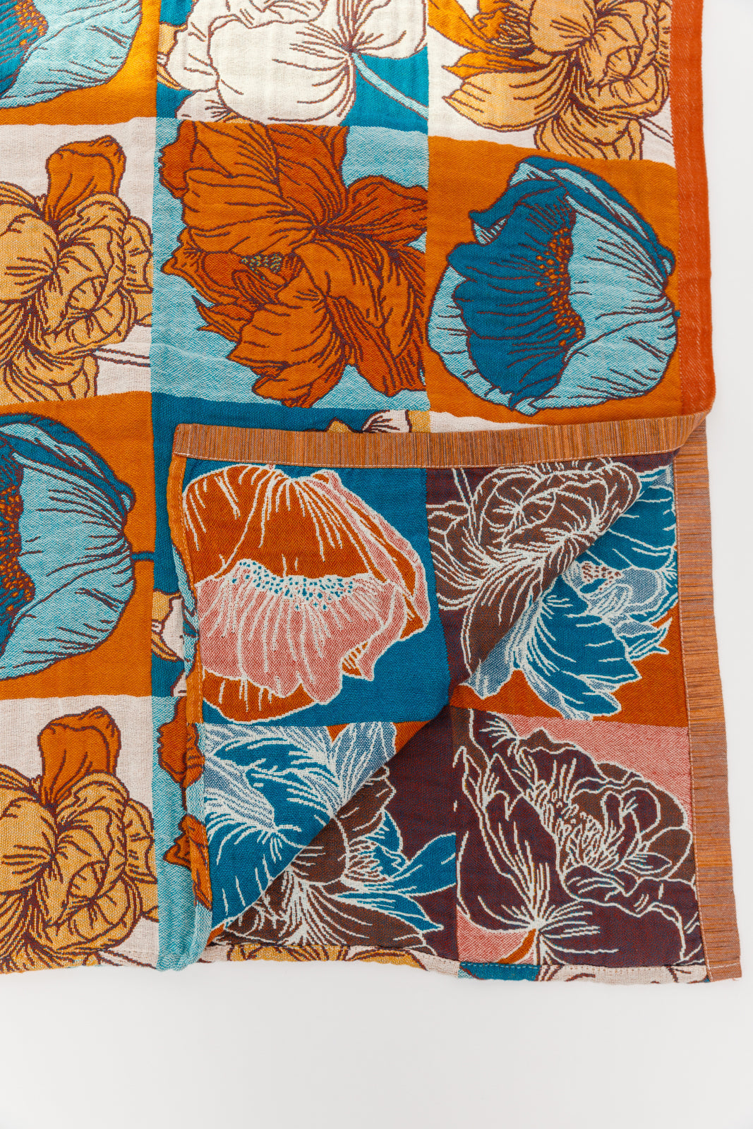 Luxury Beach Towel in Block Floral - FamFancy Boutique