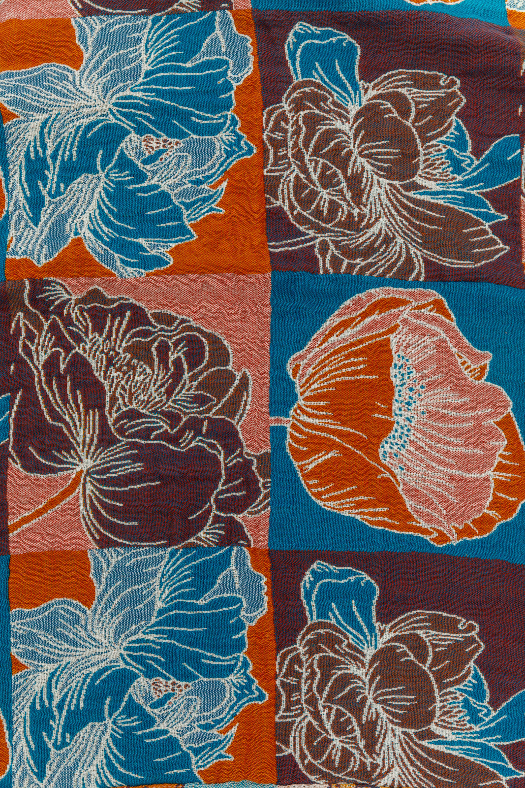 Luxury Beach Towel in Block Floral - FamFancy Boutique