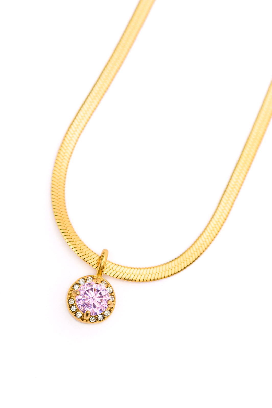 Here to Shine Gold Plated Necklace in Pink - FamFancy Boutique