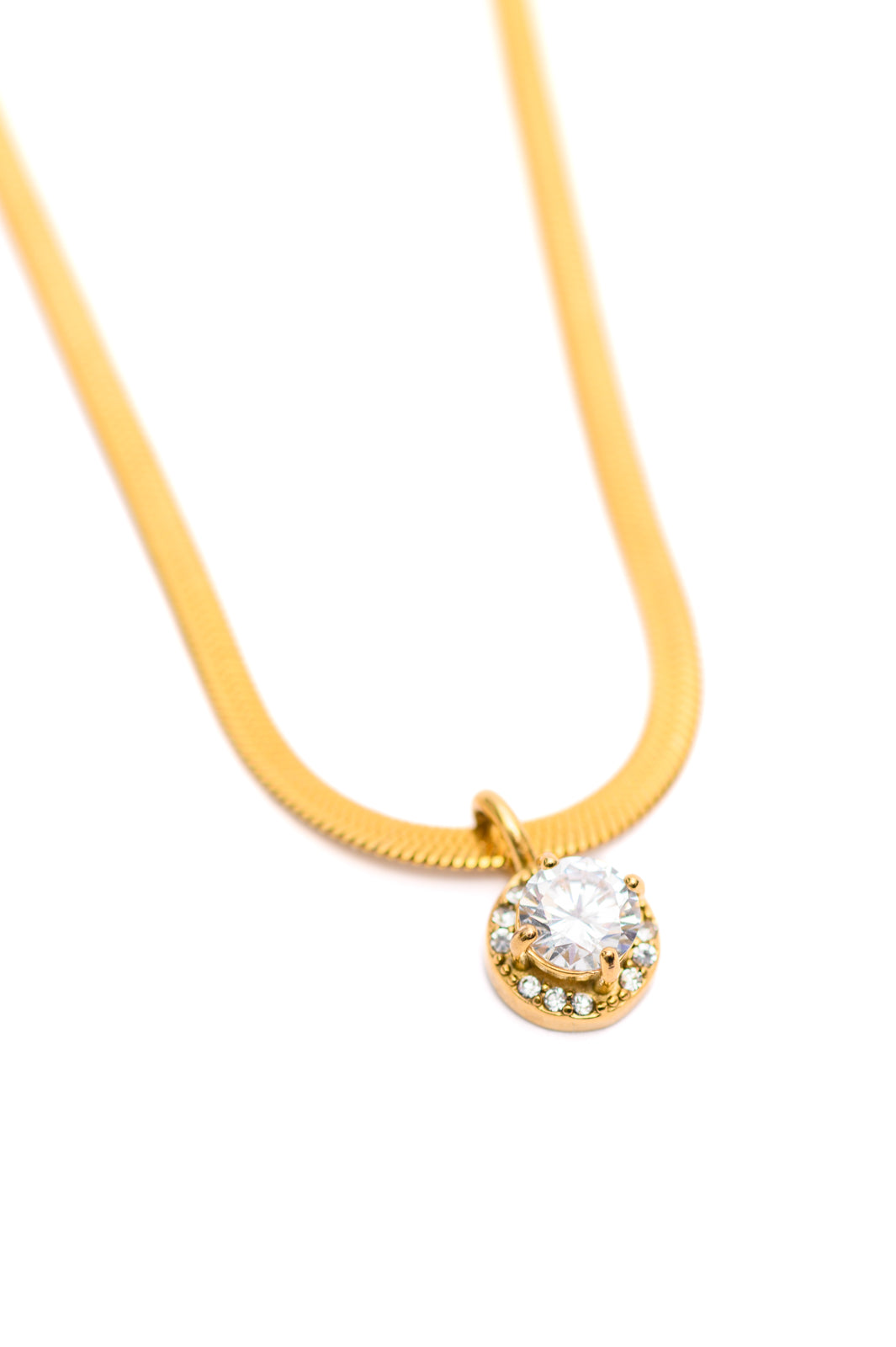 Here to Shine Gold Plated Necklace in White - FamFancy Boutique