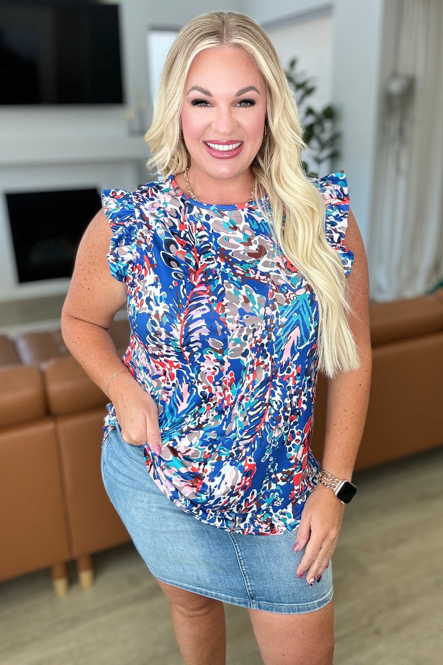 Do More Flutter Sleeve Top - FamFancy Boutique