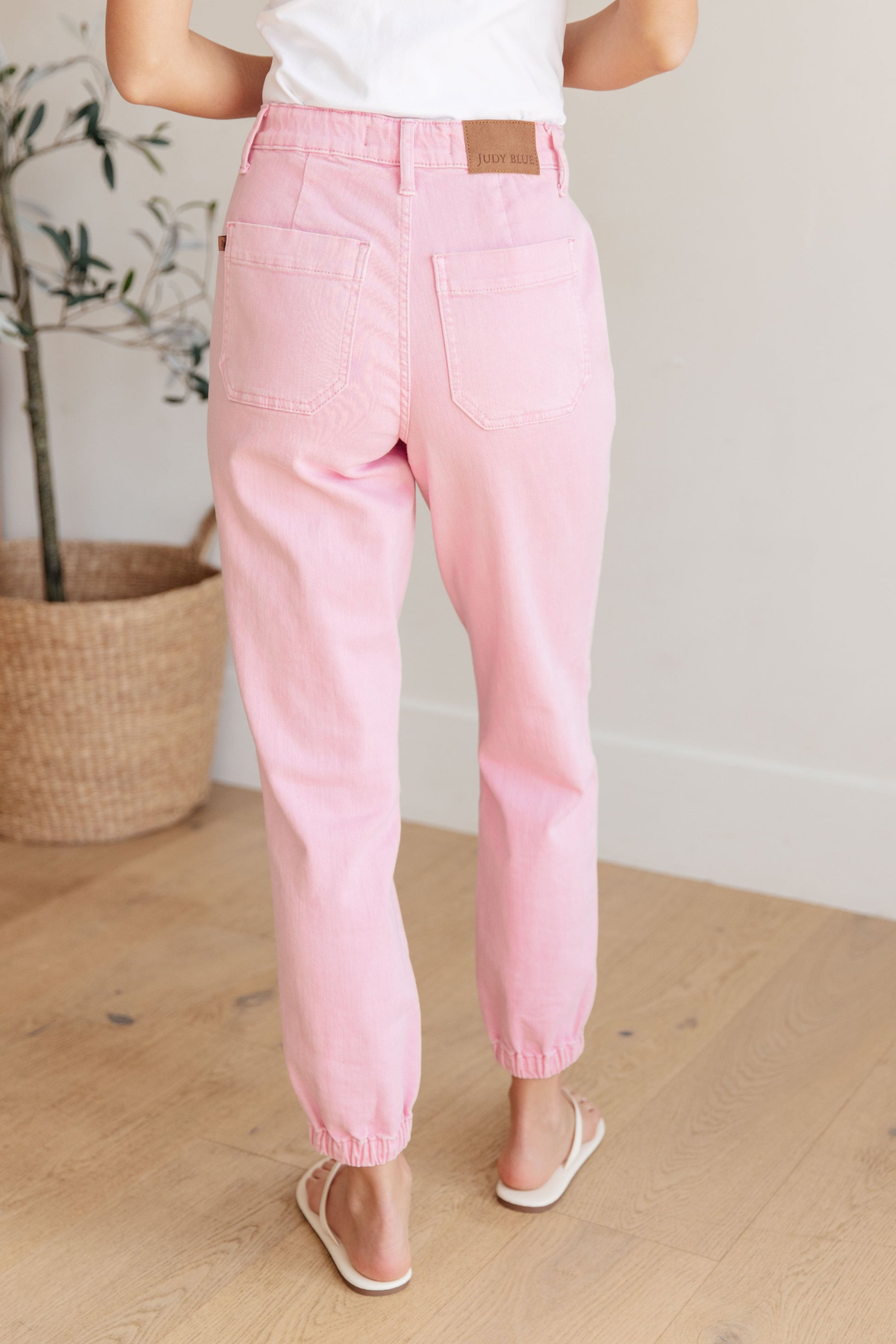 Regina High Rise Garment Dyed Denim Jogger - FamFancy Boutique