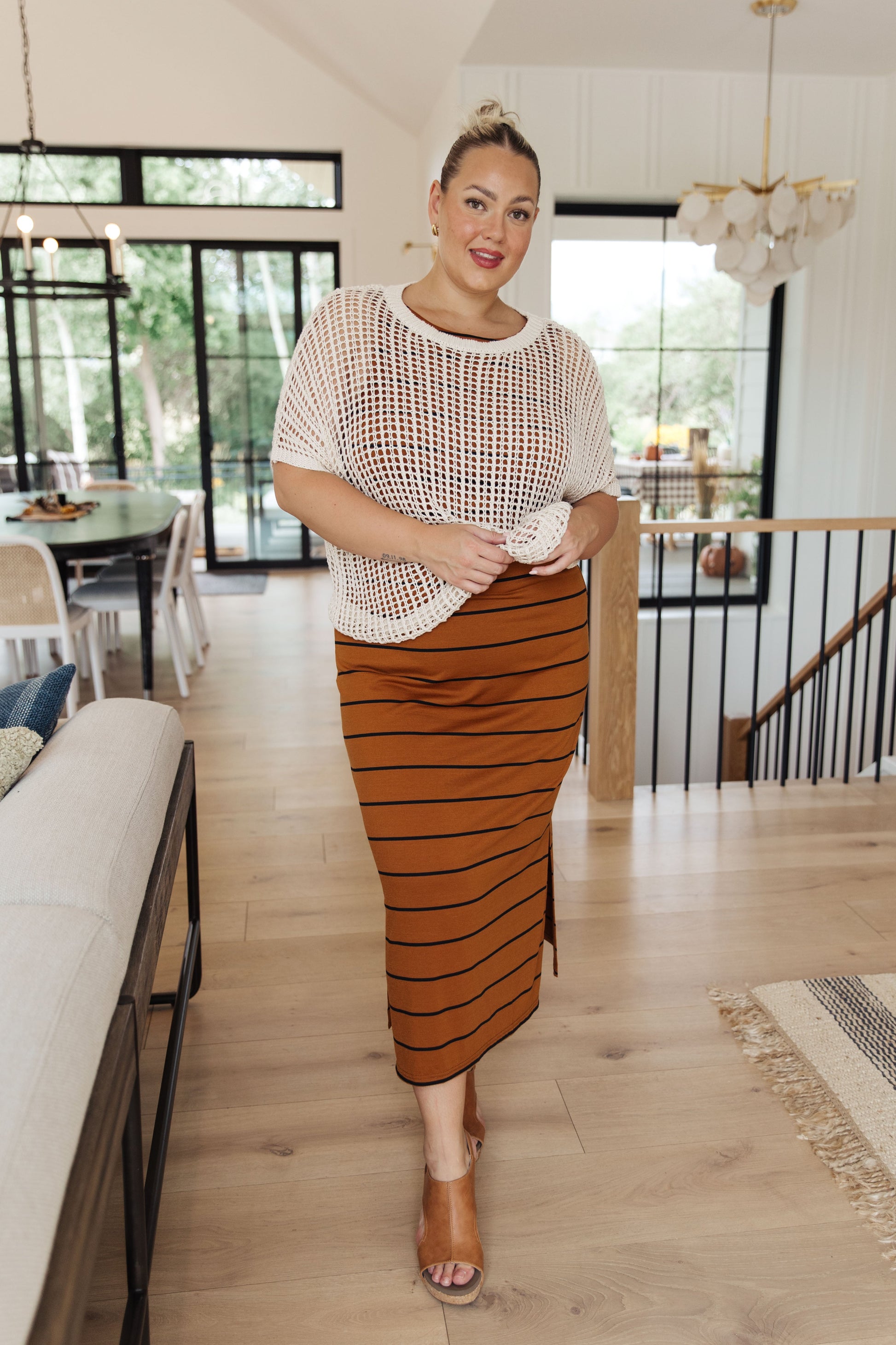 Coastal Dreams Fishnet Top in Cream - FamFancy Boutique