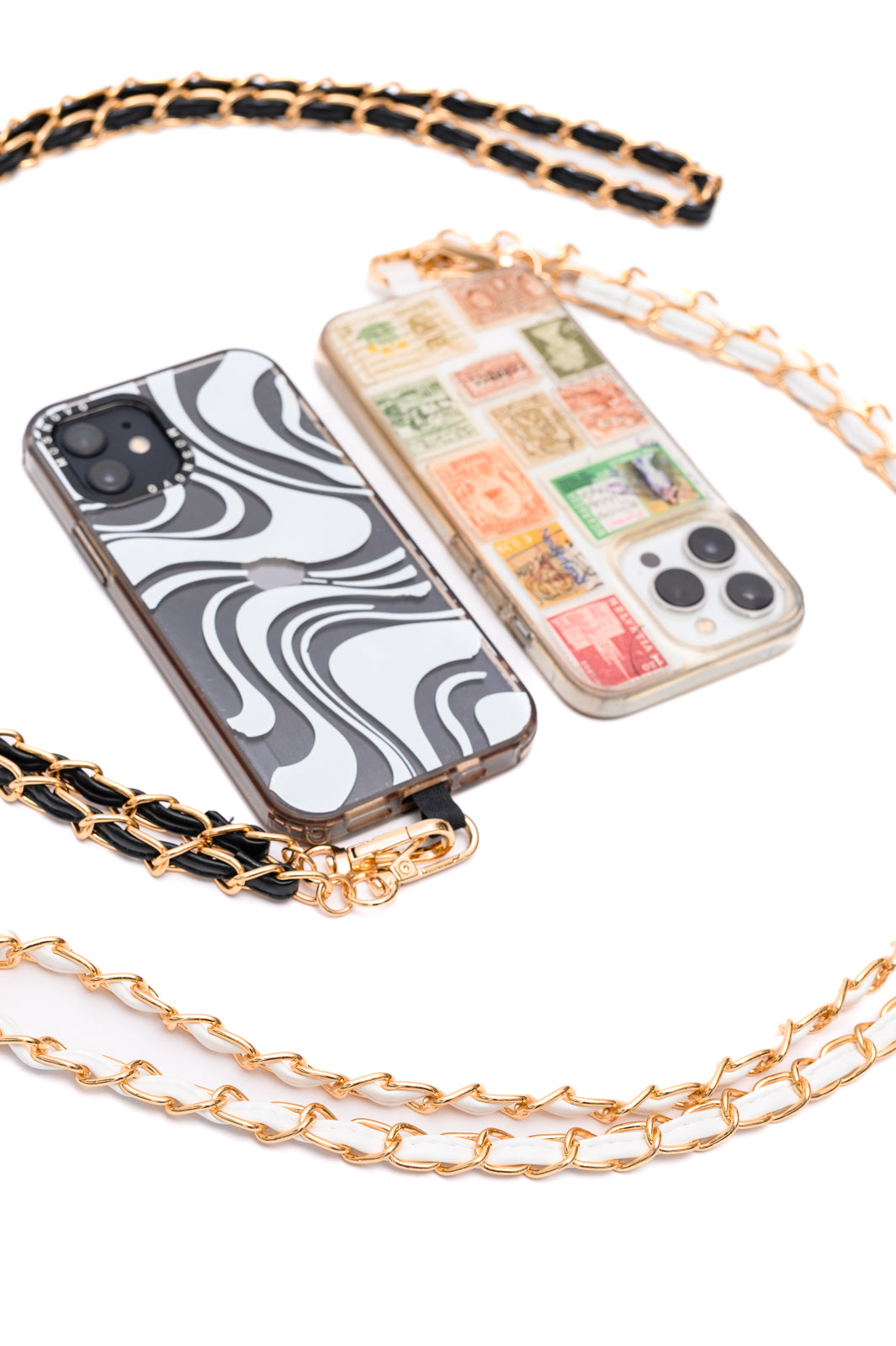 PU Leather Gold Chain Cell Phone Lanyard Set of 2 - FamFancy Boutique