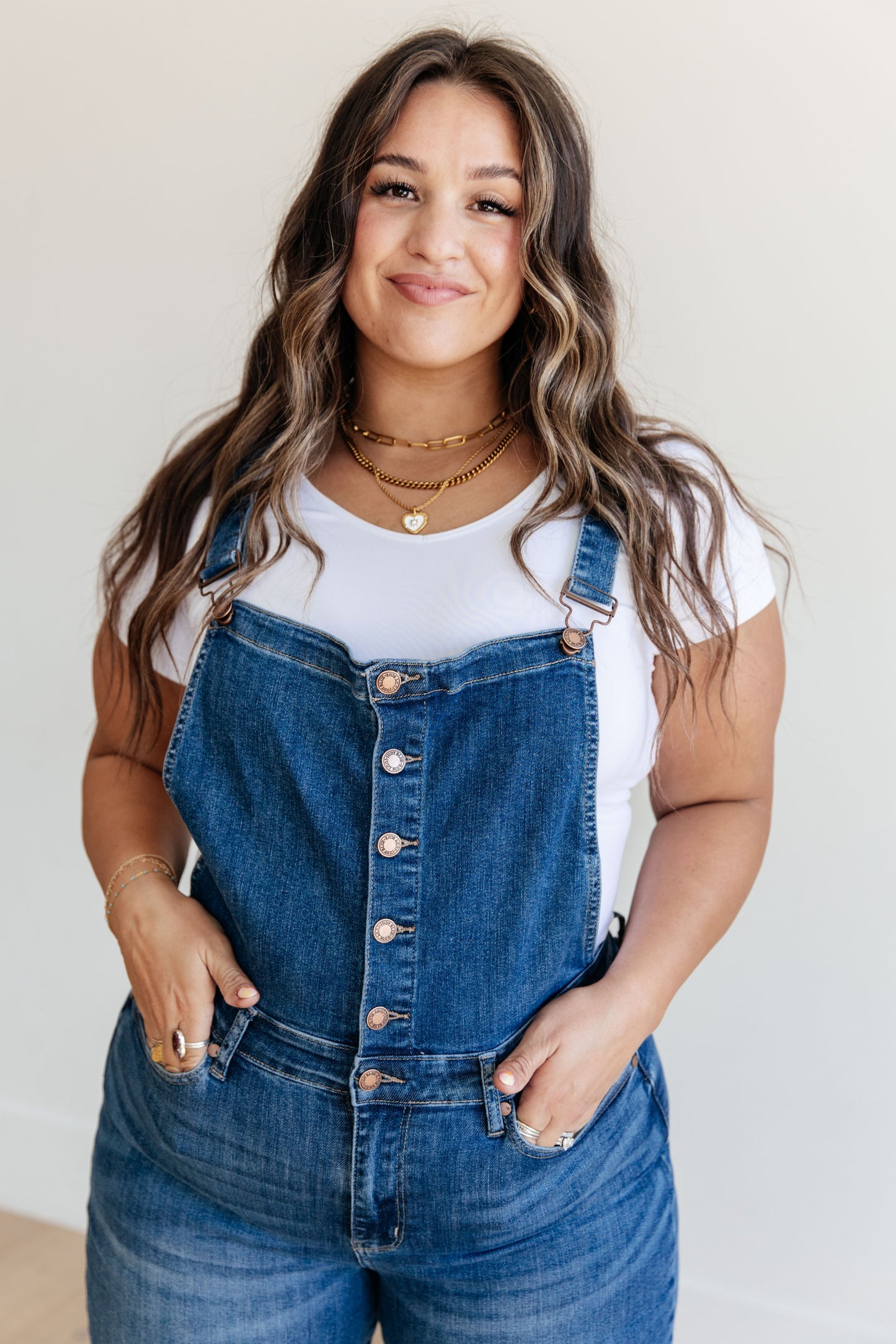 Priscilla High Rise Crop Wide Leg Denim Overalls - FamFancy Boutique