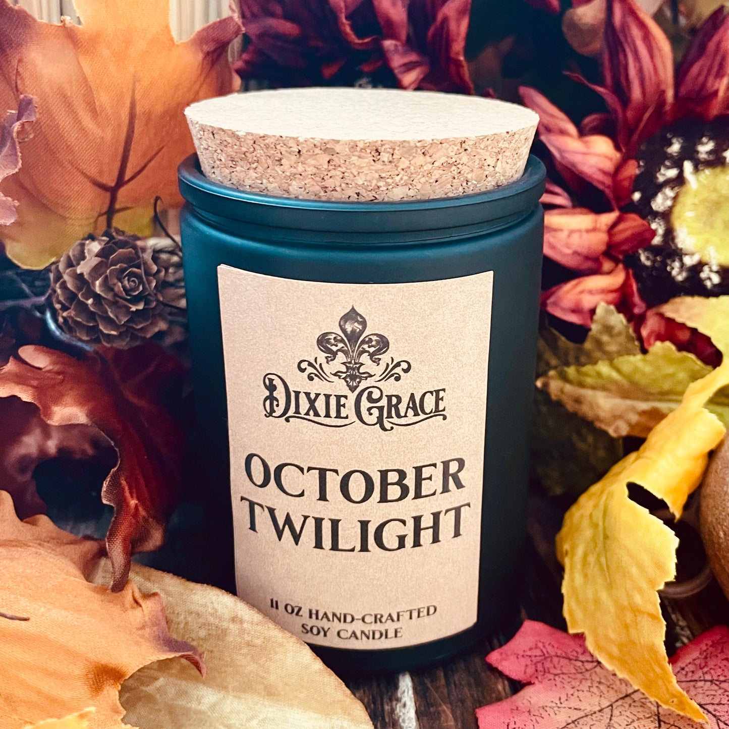 October Twilight - 11 oz Glass Candle - Cotton Wick