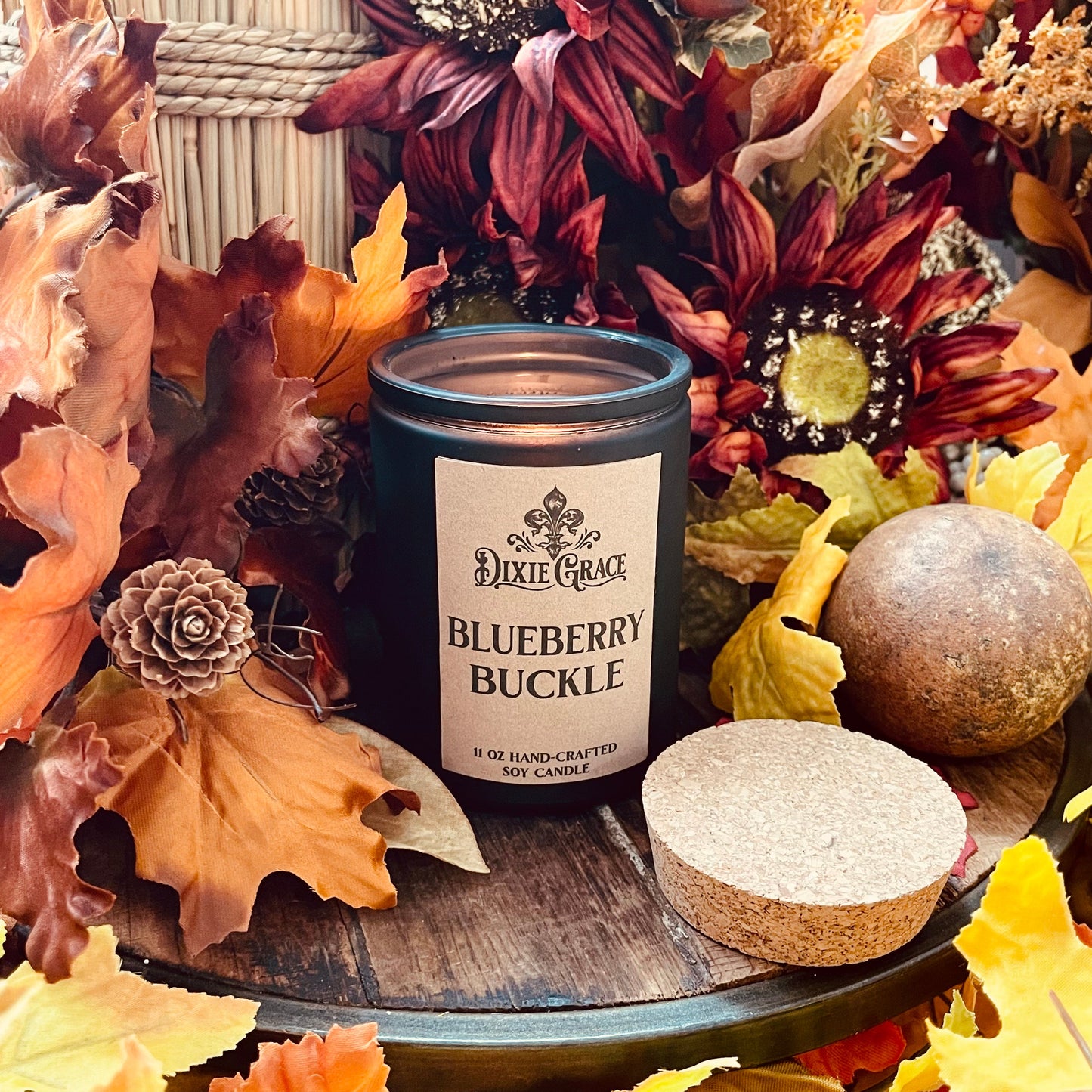 Blueberry Buckle - 11 oz Glass Candle - Cotton Wick