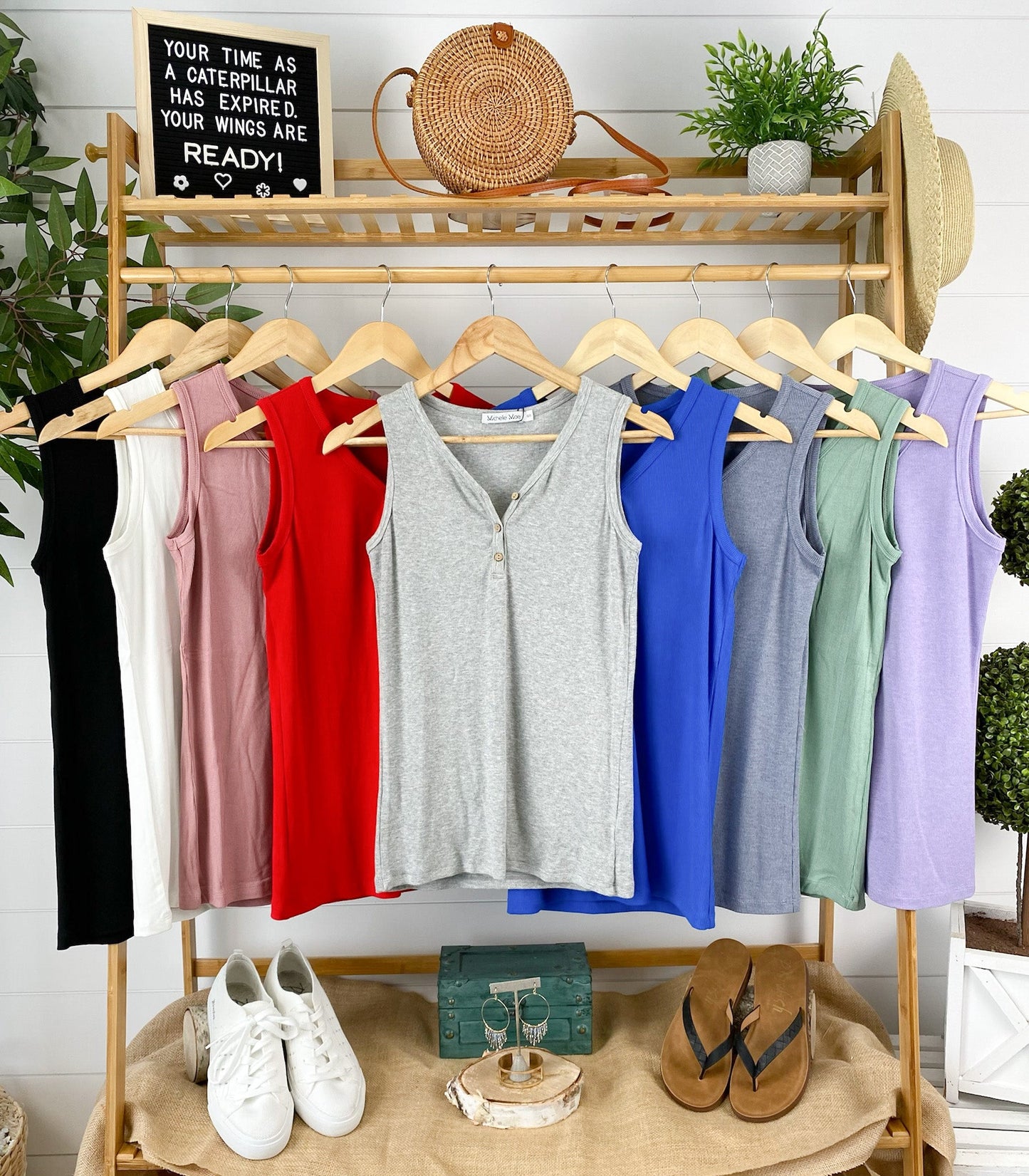 IN STOCK Addison Henley Tank - Rose FINAL SALE