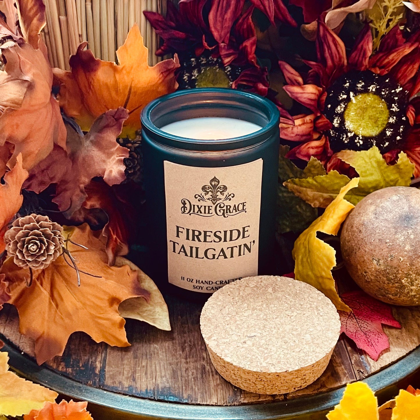 Fireside Tailgatin' - 11 oz Glass Candle - Cotton Wick