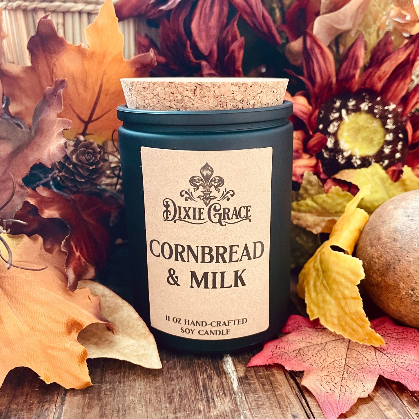 Cornbread & Milk - 11 oz Glass Candle - Cotton Wick