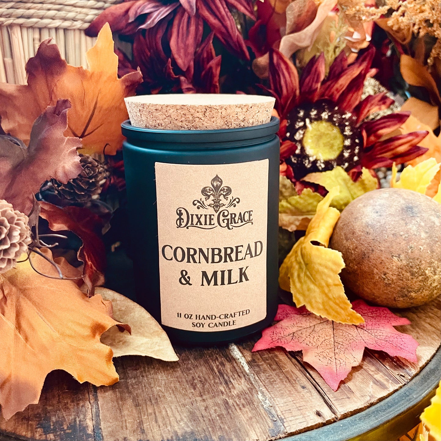 Cornbread & Milk - 11 oz Glass Candle - Cotton Wick