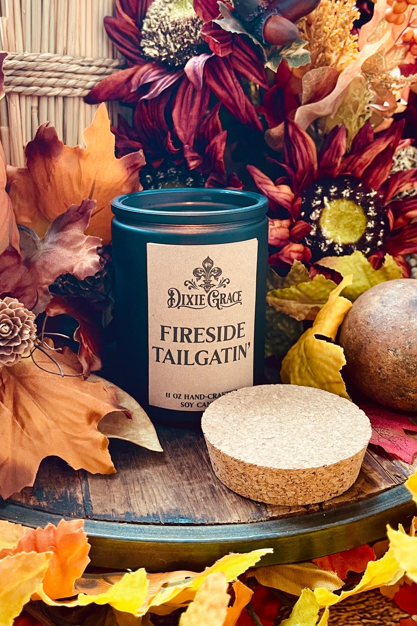 Fireside Tailgatin' - 11 oz Glass Candle - Cotton Wick
