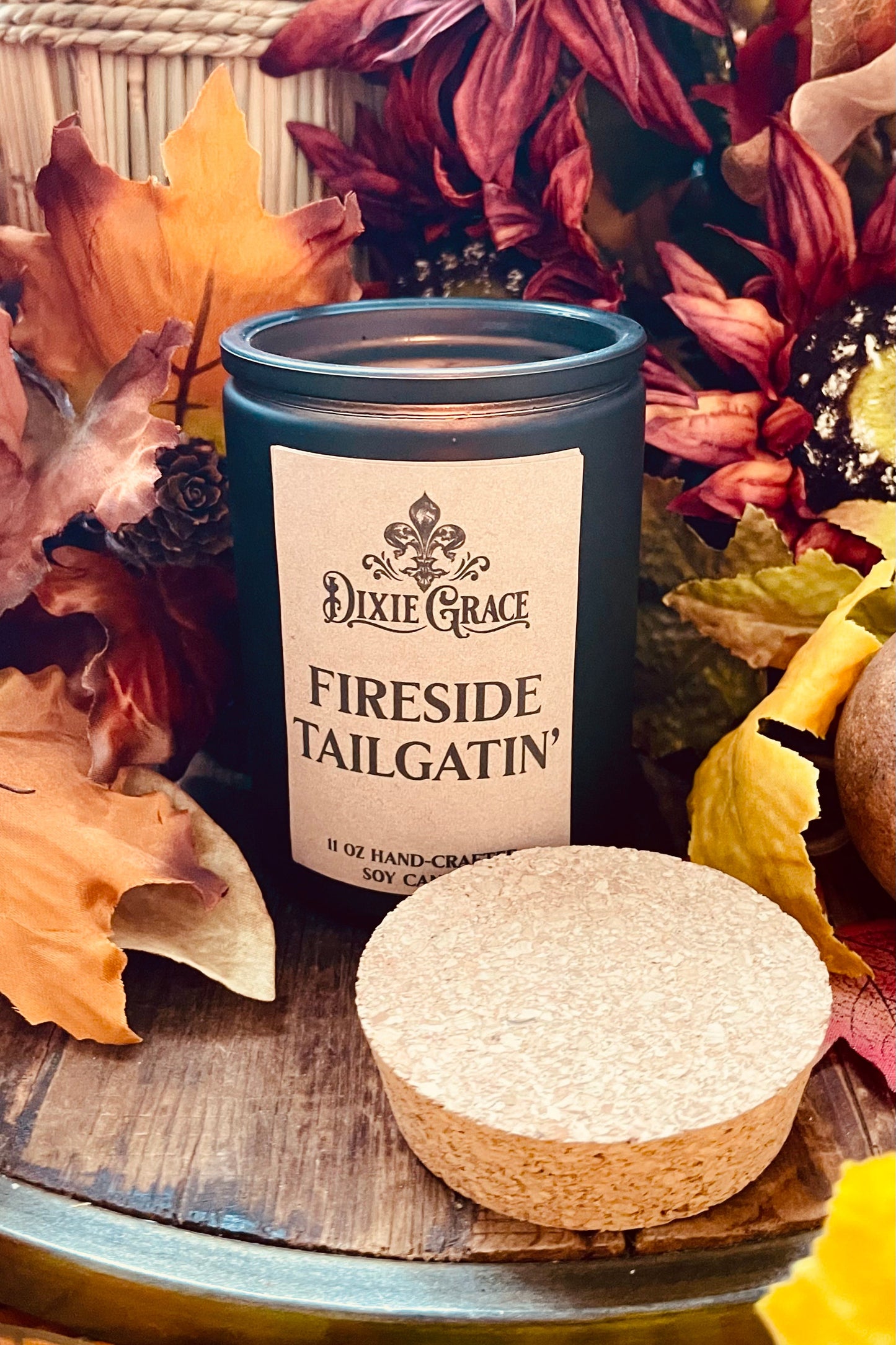 Fireside Tailgatin' - 11 oz Glass Candle - Cotton Wick