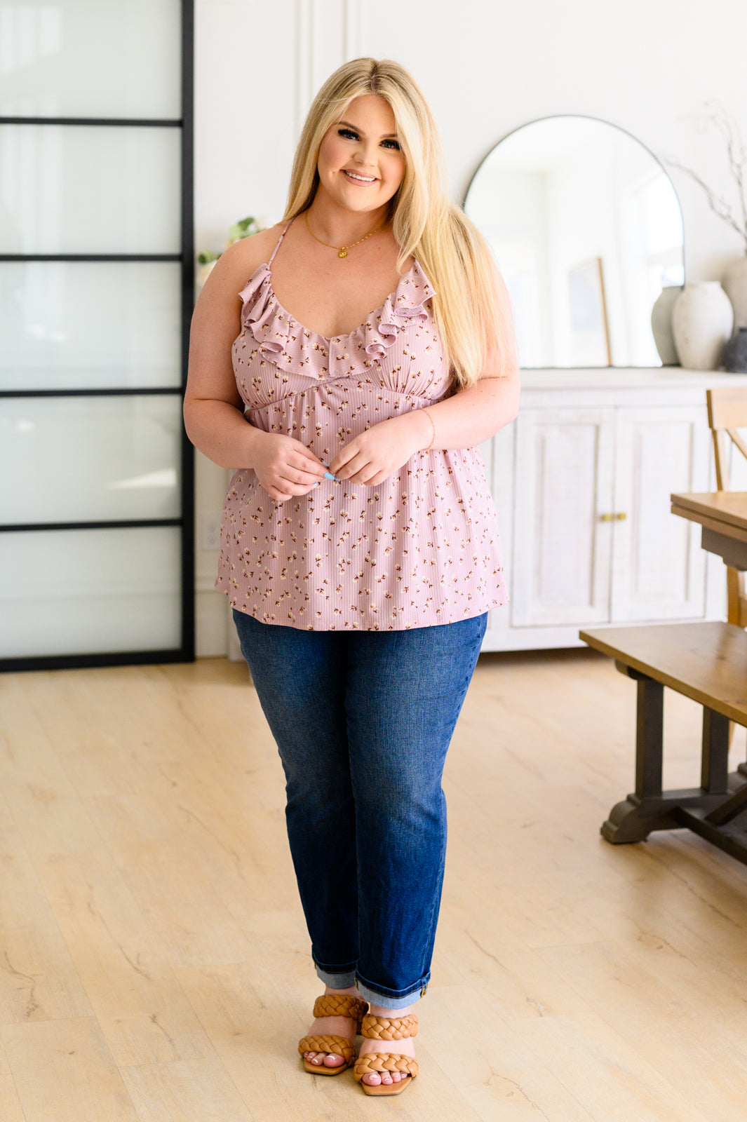 Always Eloquent Ruffled Camisole - FamFancy Boutique
