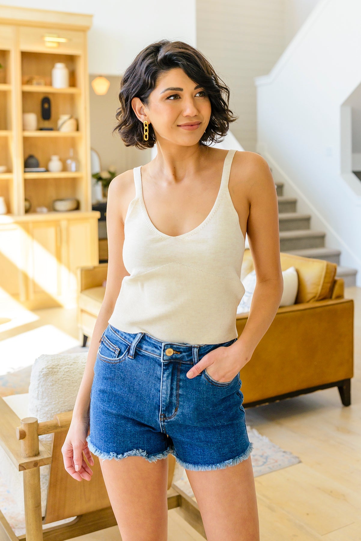 Best Part Tank In Natural - FamFancy Boutique