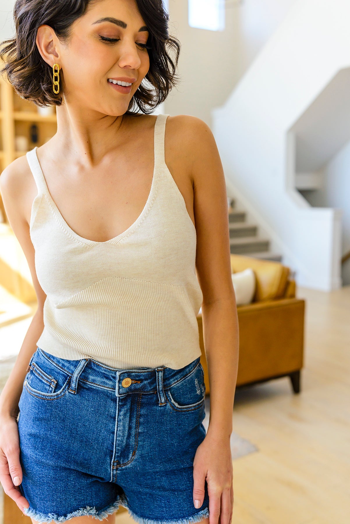 Best Part Tank In Natural - FamFancy Boutique