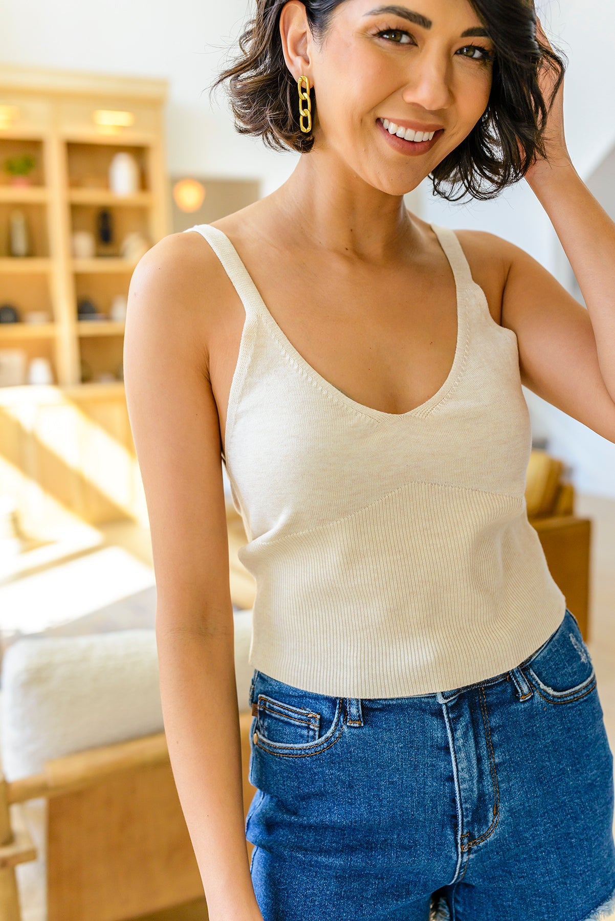 Best Part Tank In Natural - FamFancy Boutique