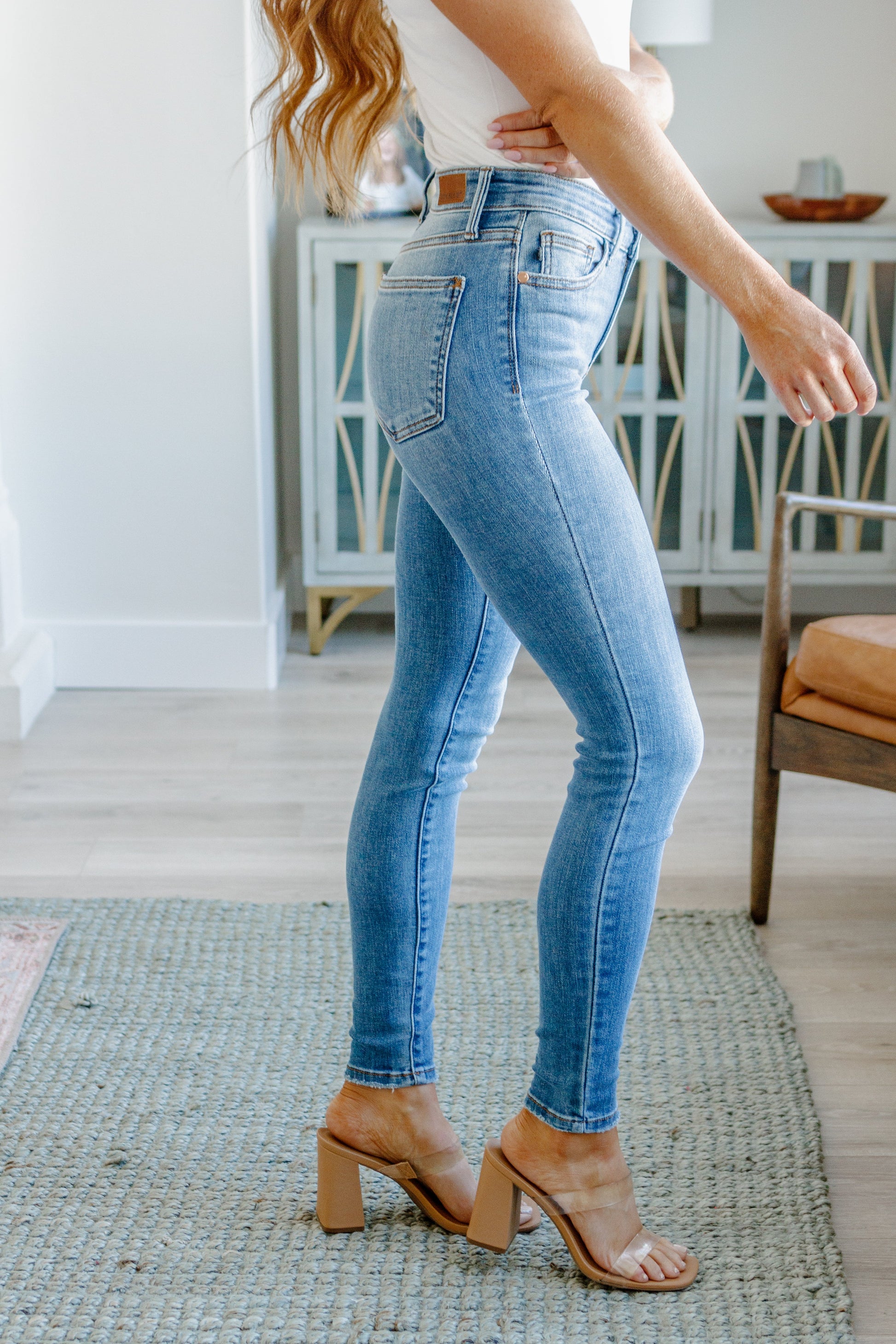Catherine Mid Rise Vintage Skinny Jeans - FamFancy Boutique