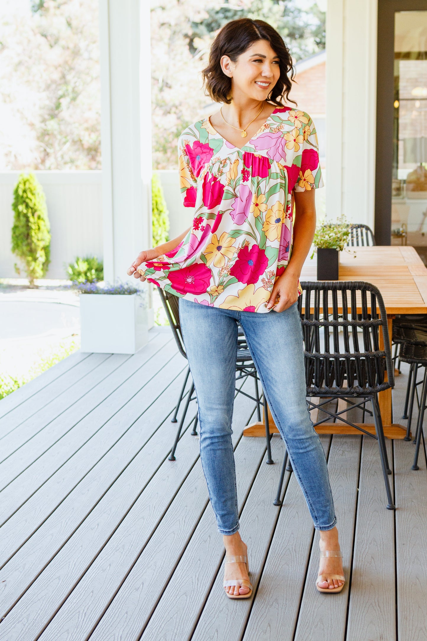 Do It Anyways Floral Top - FamFancy Boutique