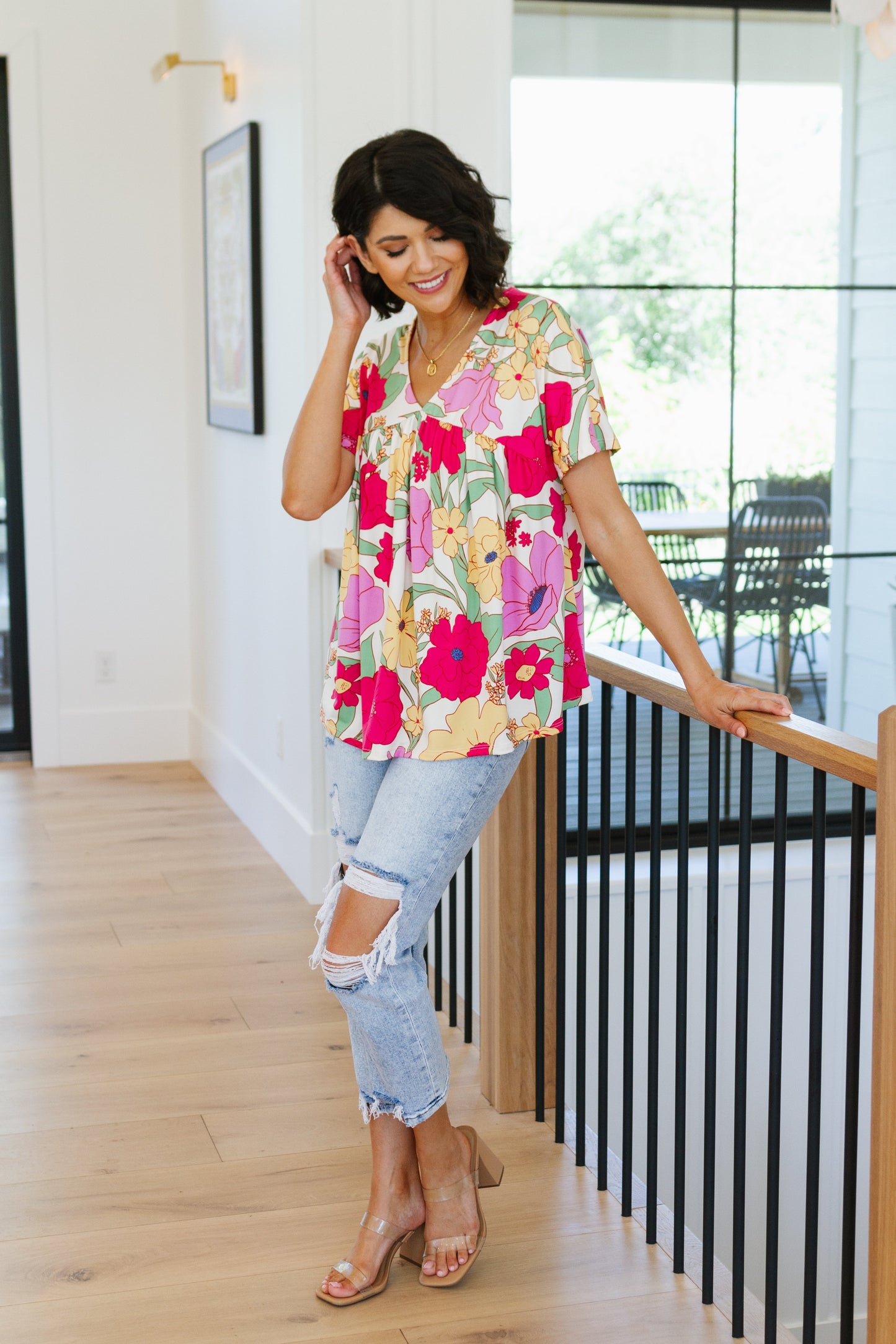 Do It Anyways Floral Top - FamFancy Boutique