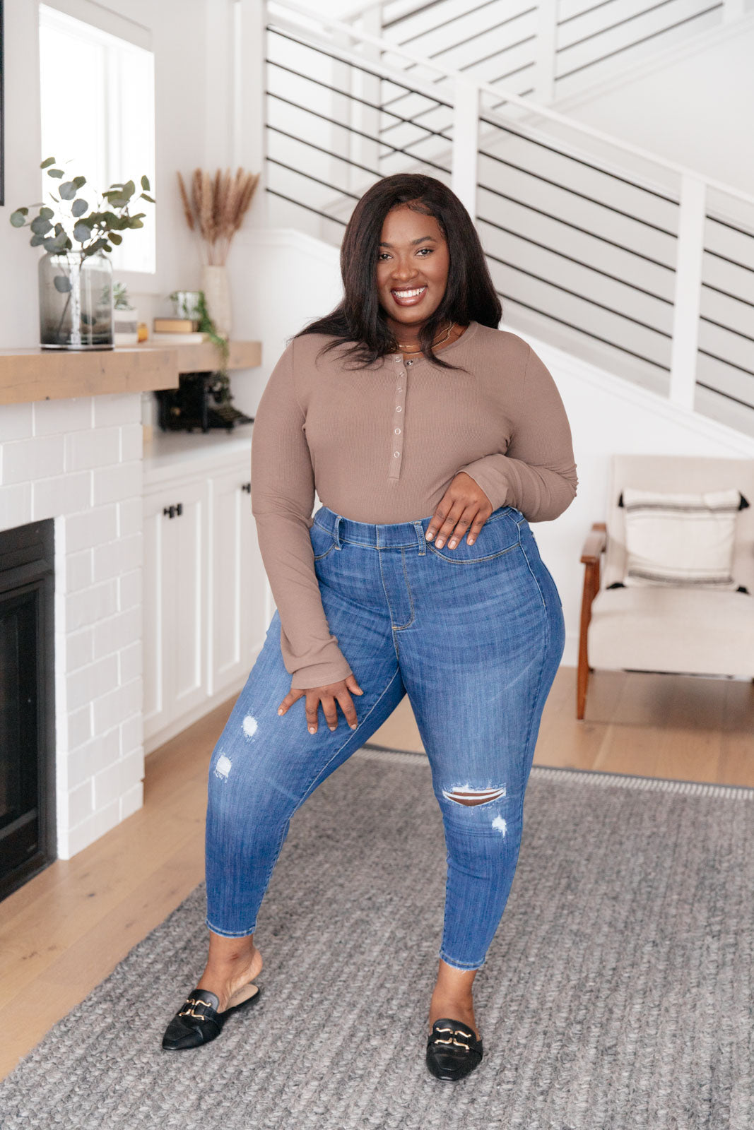 Get Together Mid-Rise Skinny Jegging - FamFancy Boutique