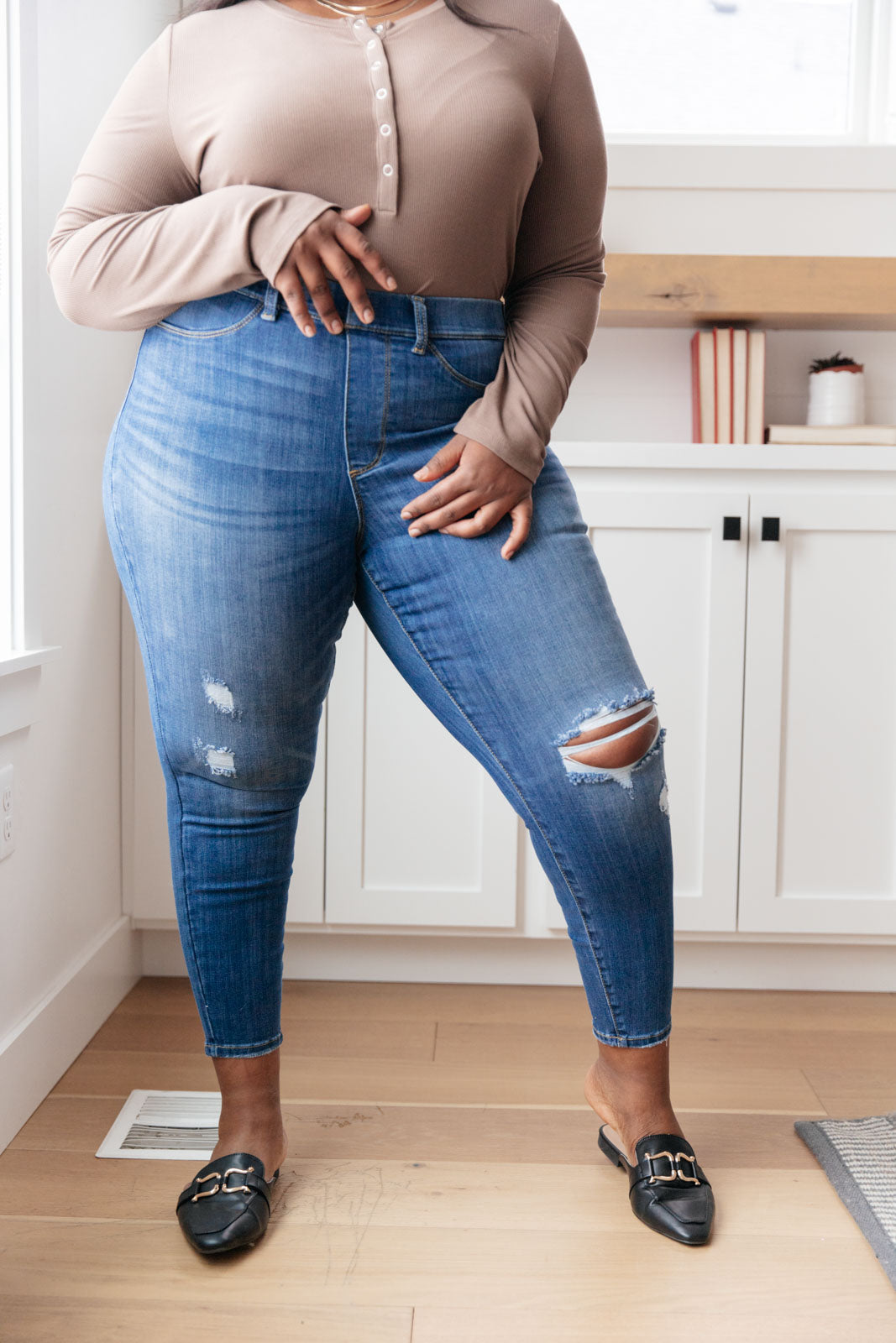 Get Together Mid-Rise Skinny Jegging - FamFancy Boutique