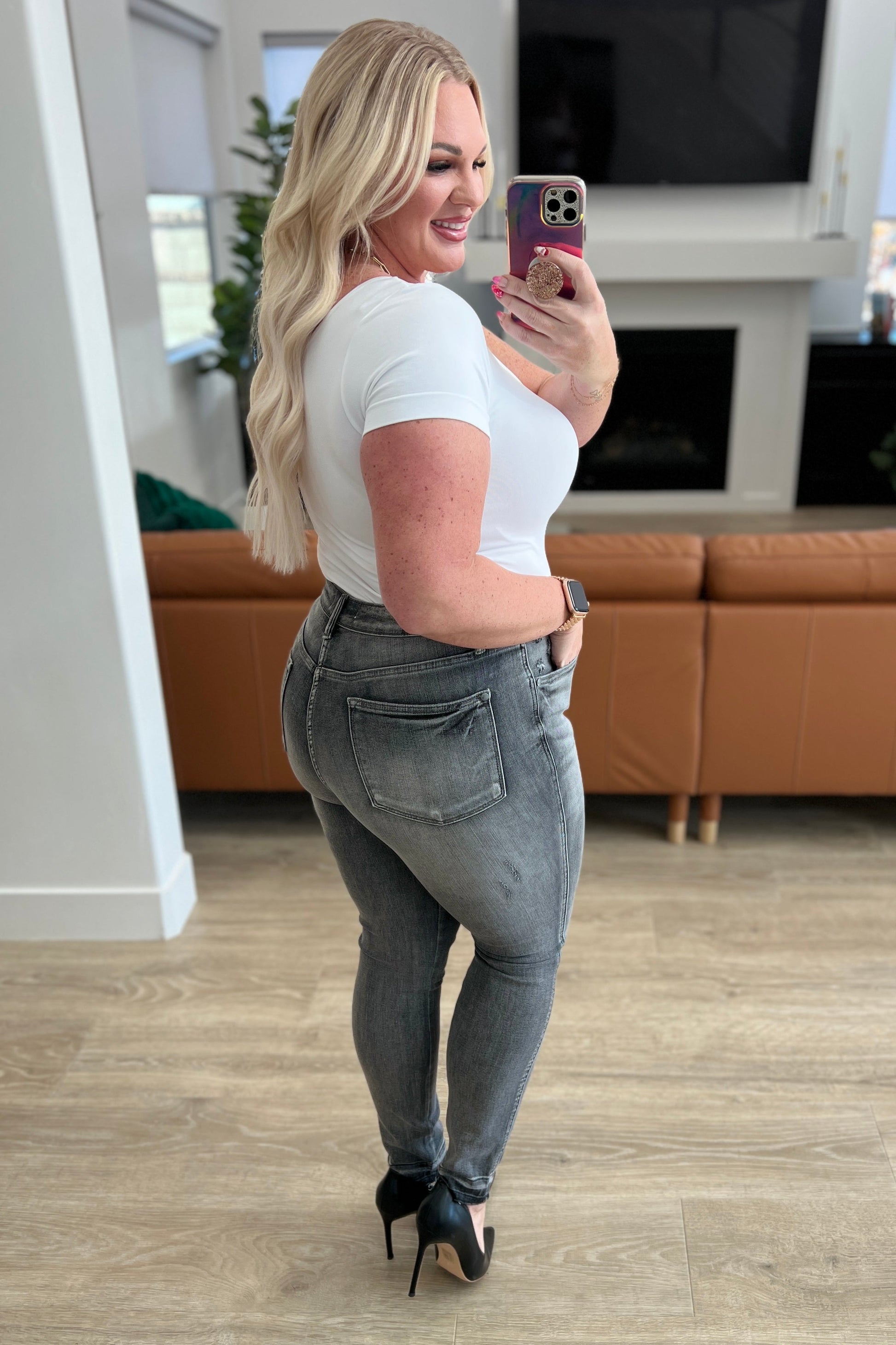 Hadley High Rise Control Top Release Hem Skinny - FamFancy Boutique