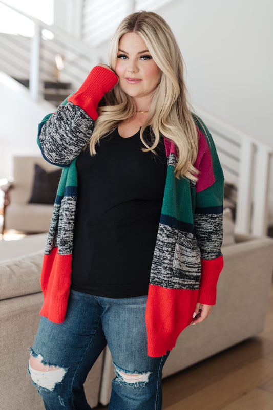 Keep it Cozy Striped Cardigan - FamFancy Boutique