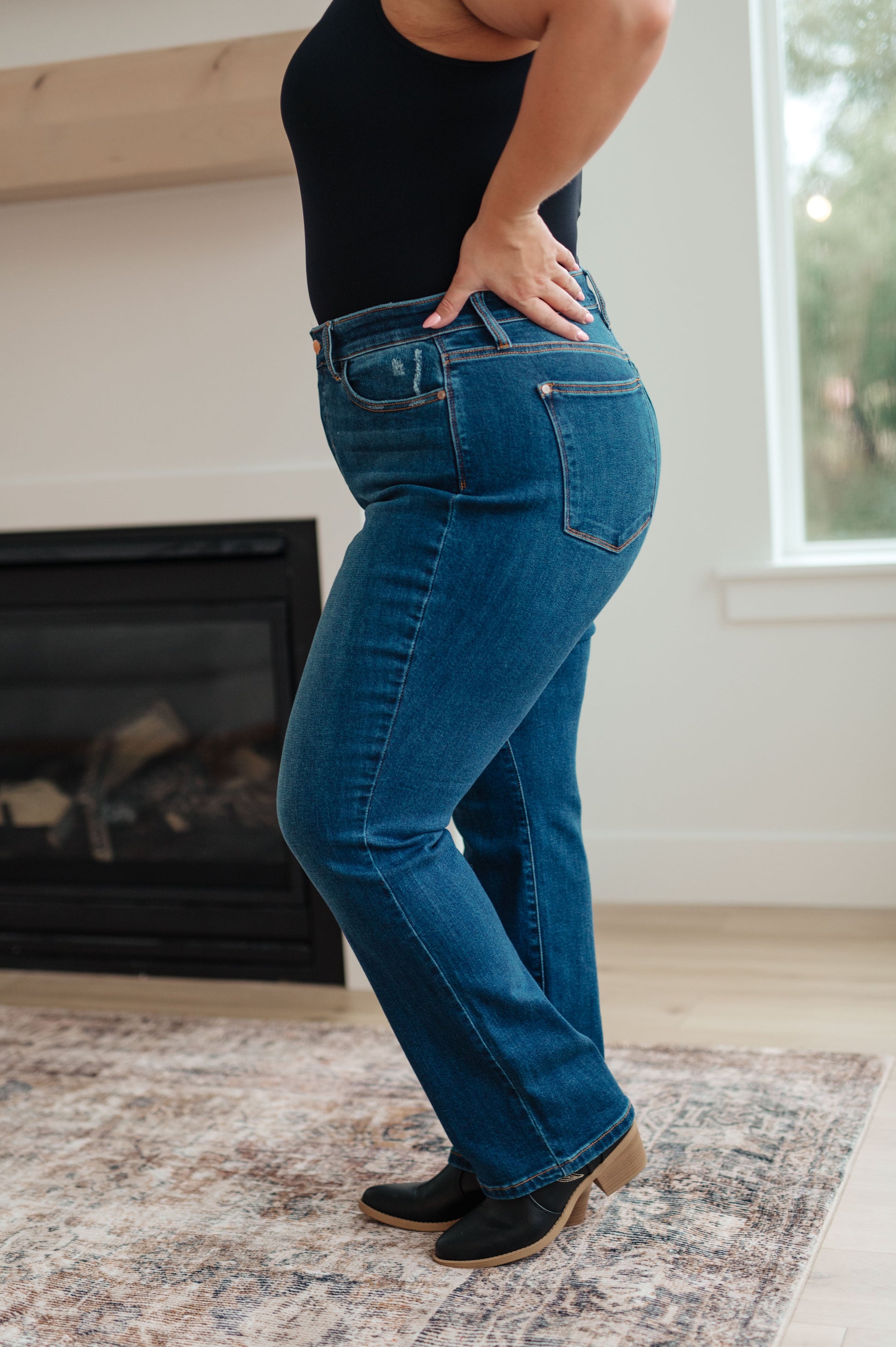 Pippa High Rise Button Fly Dad Jeans - FamFancy Boutique