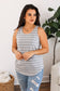IN STOCK Tiffany Tank - Grey with White Stripes FINAL SALE