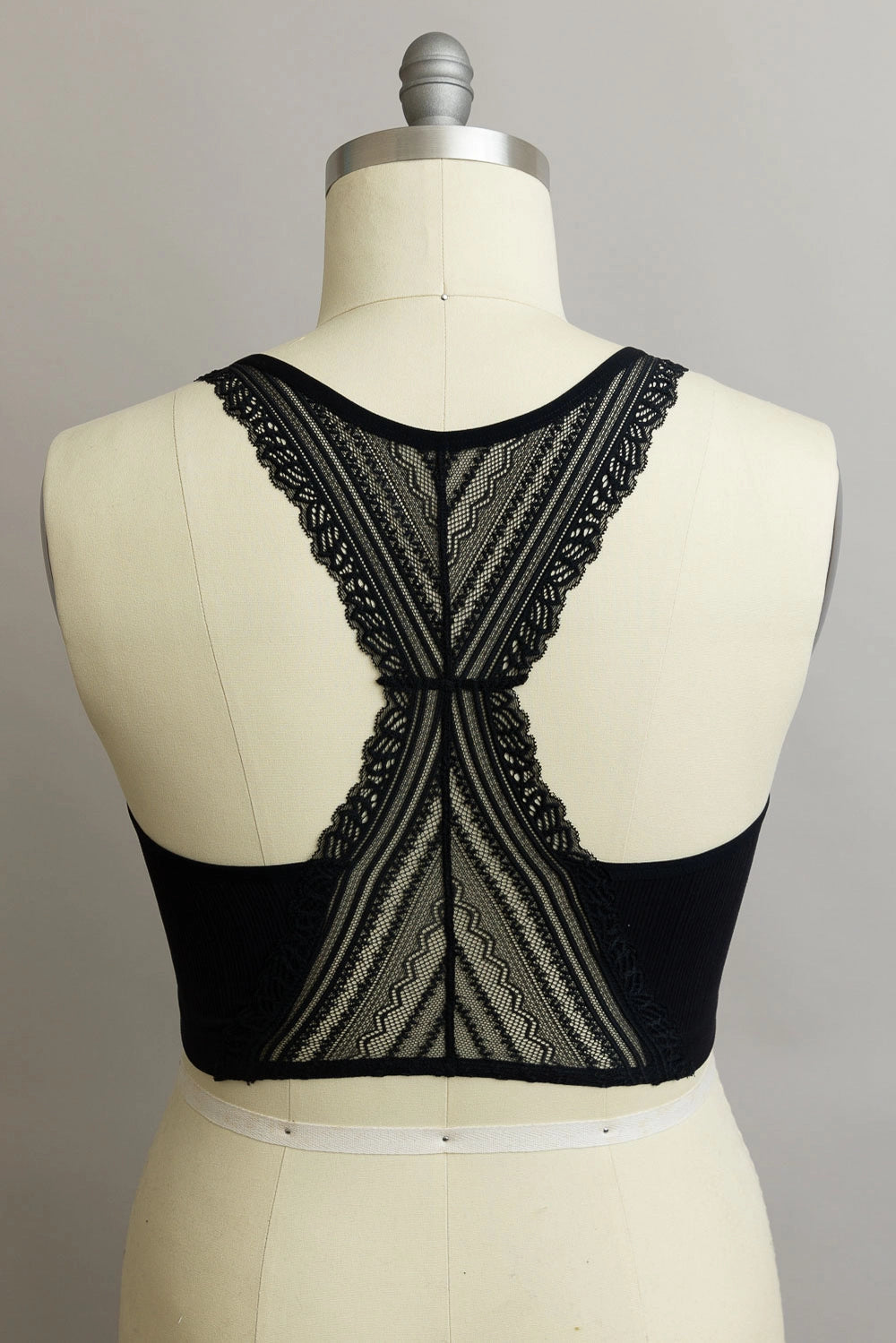 Seamless Front Lace Racerback Bralette