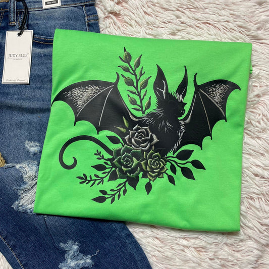 Bat Succulents Faux Embroidery - FamFancy Boutique