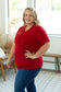 IN STOCK Brinley Button Top - Red FINAL SALE