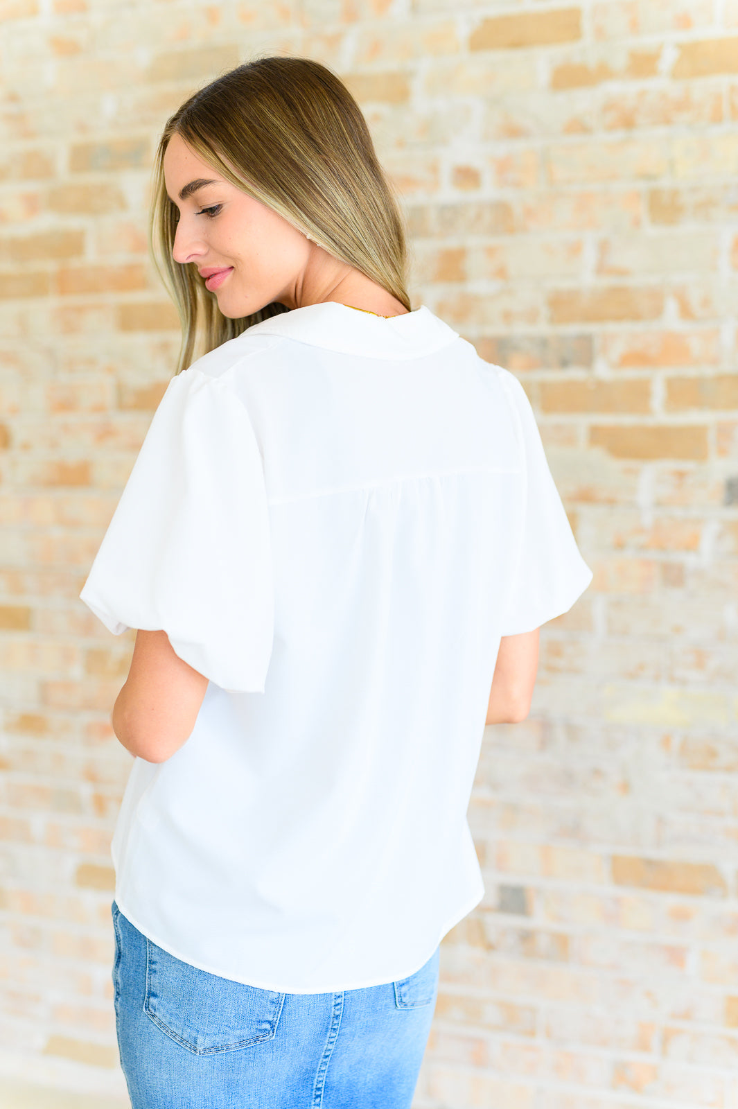 A Sixth Sense Balloon Sleeve Blouse - FamFancy Boutique