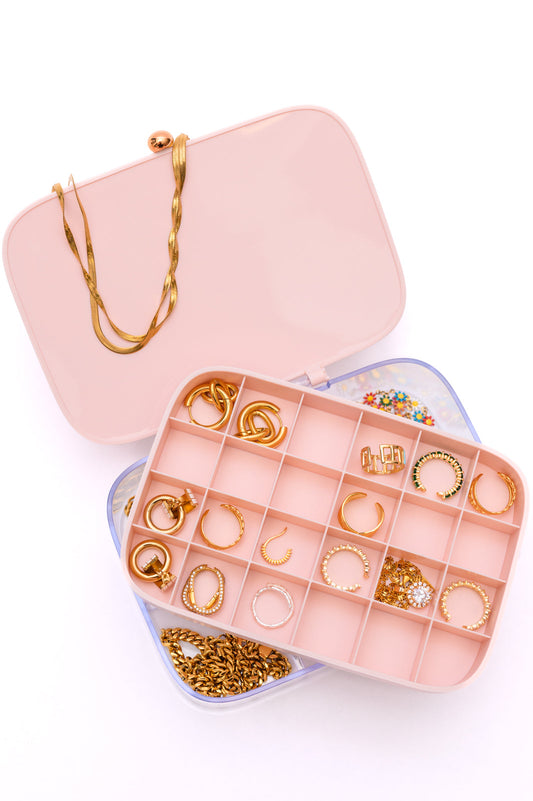 All Sorted Out Jewelry Storage Case in Pink - FamFancy Boutique