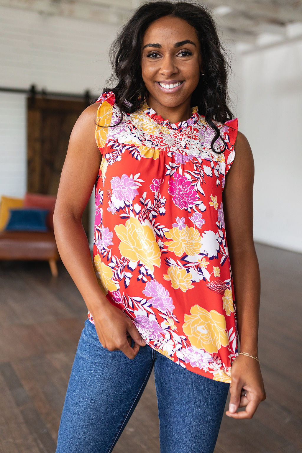 Among The Flowers Floral Top - FamFancy Boutique