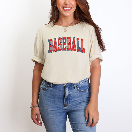 Baseball Varsity Font Tee