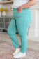 Bridgette High Rise Garment Dyed Slim Jeans in Aquamarine - FamFancy Boutique