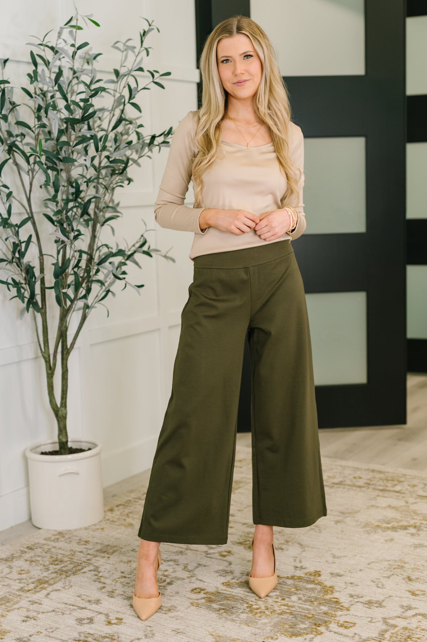 Can You Believe It Basic Long Sleeve Top In Sand